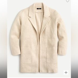 J. Crew Sophie open-front sweater-blazer in natural